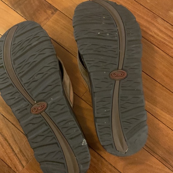 CHACO Kirkwood Dark Earth Mens Leather Flip Flop - Picture 7 of 7